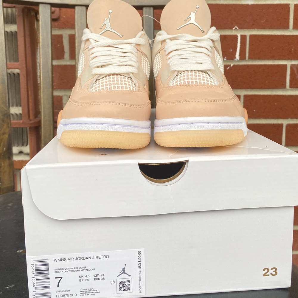 Women Jordan 4s retro shimmer